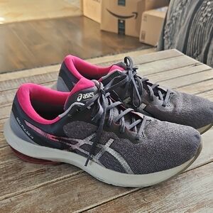ASICS Women's Charcoal and Fuchsia Athletic Shoes